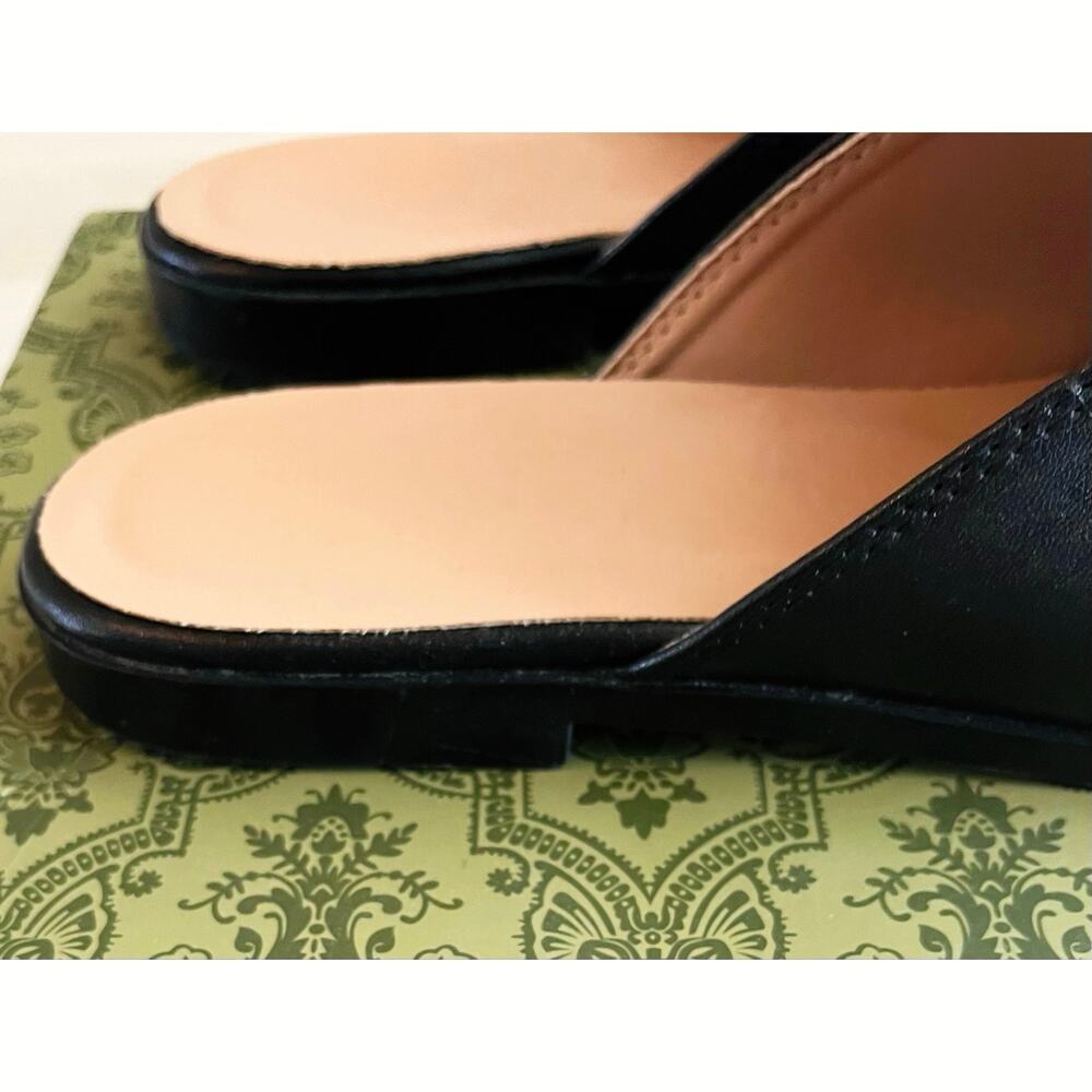 Gucci Princeton Mule Loafers Black Leather Horsebit Sz 41/9/9.5 Designer Slides - Picture 6 of 6